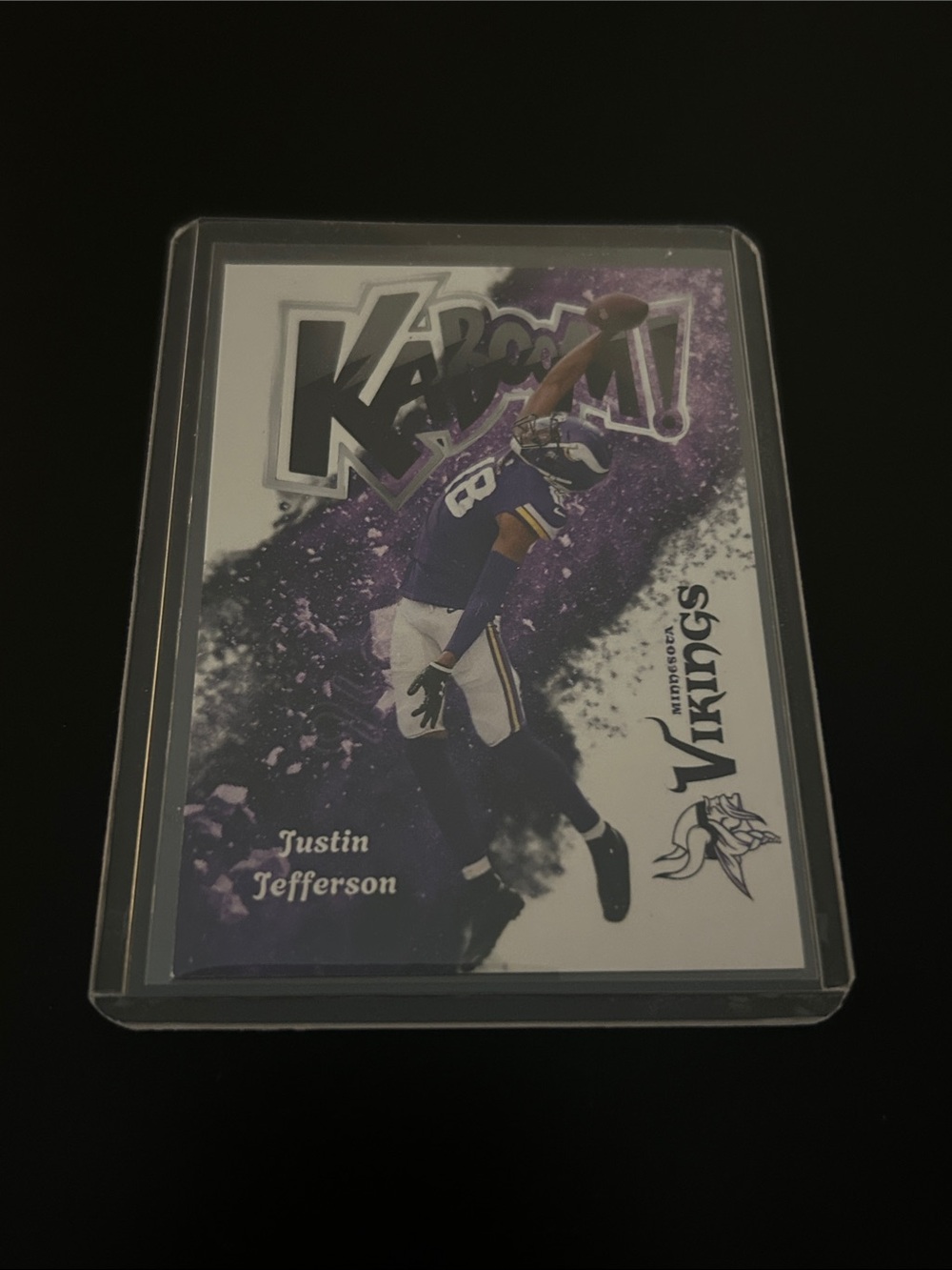 Justin Jefferson Minnesota Vikings Custom Football Card - Purple White